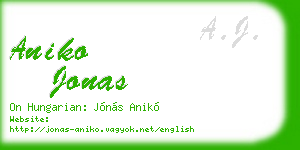 aniko jonas business card